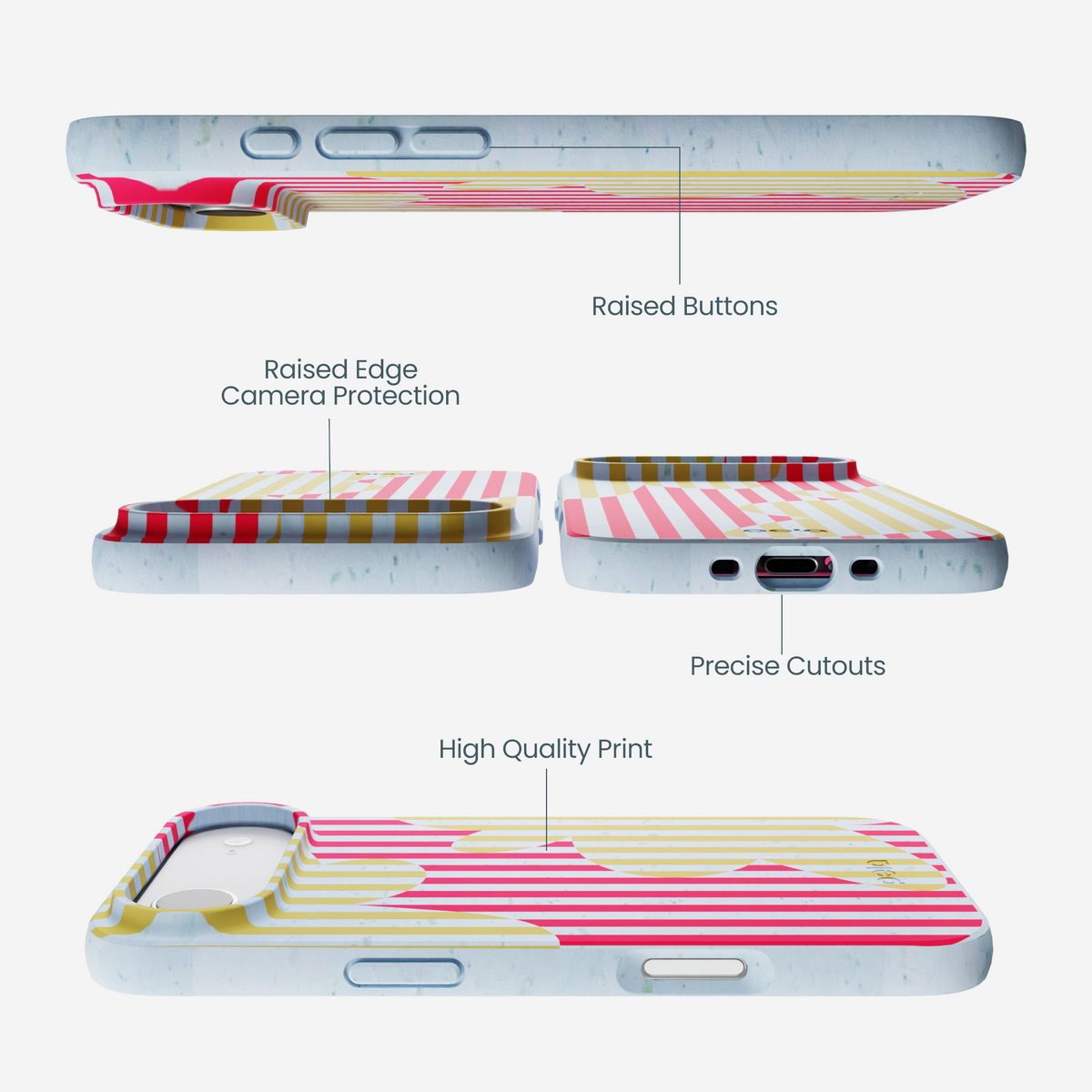Powder Blue Blooming Stripes iPhone Air Case