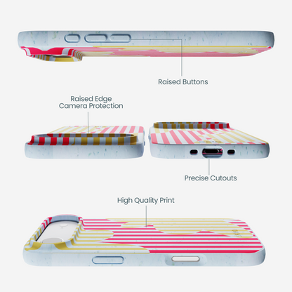 Powder Blue Blooming Stripes iPhone Air Case
