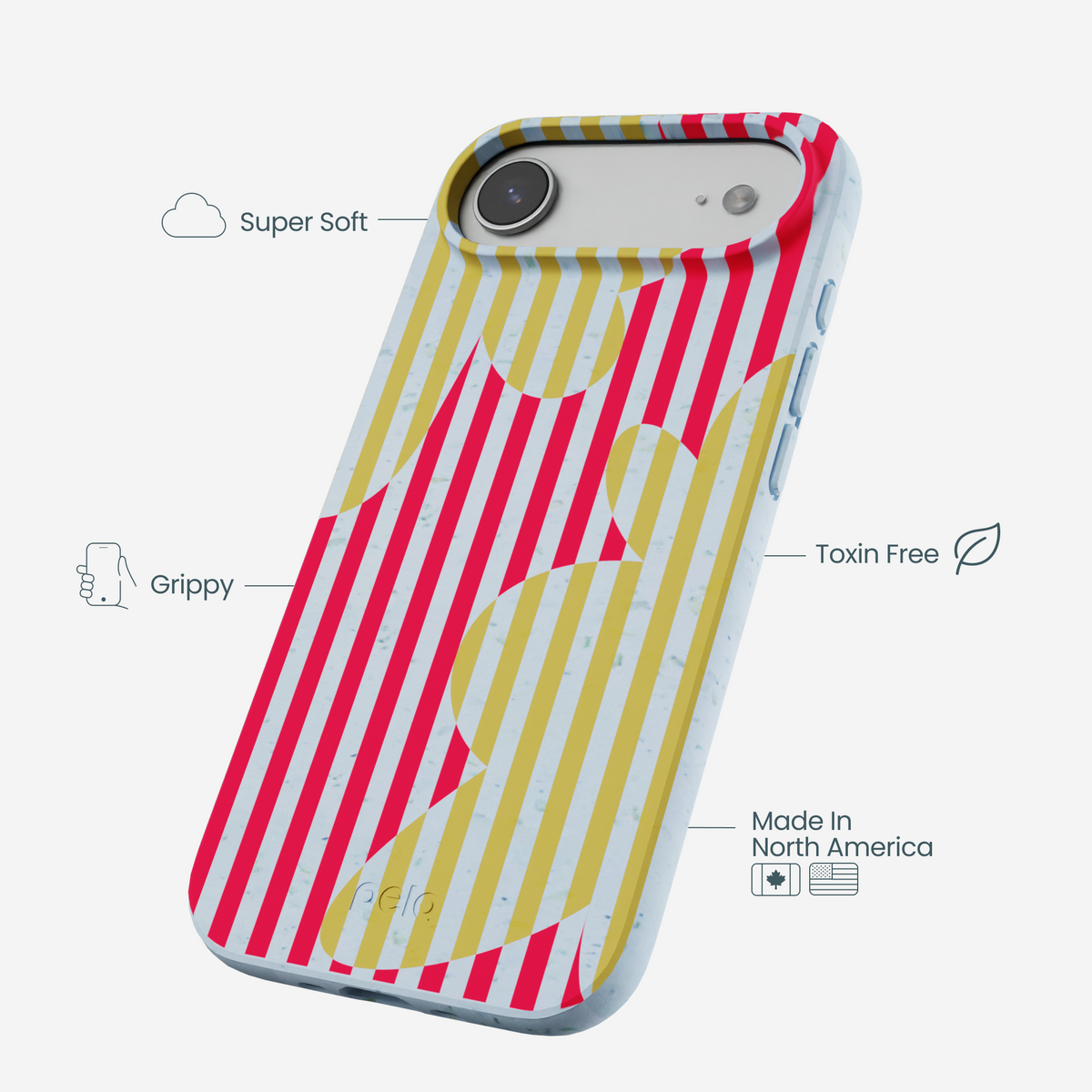Powder Blue Blooming Stripes iPhone Air Case