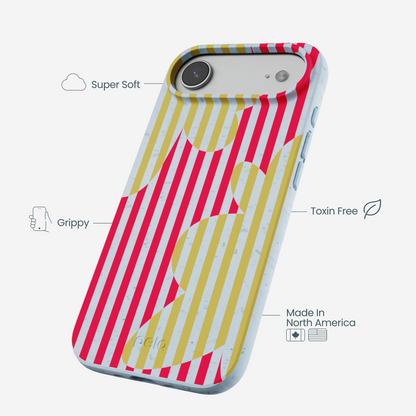 Powder Blue Blooming Stripes iPhone Air Case