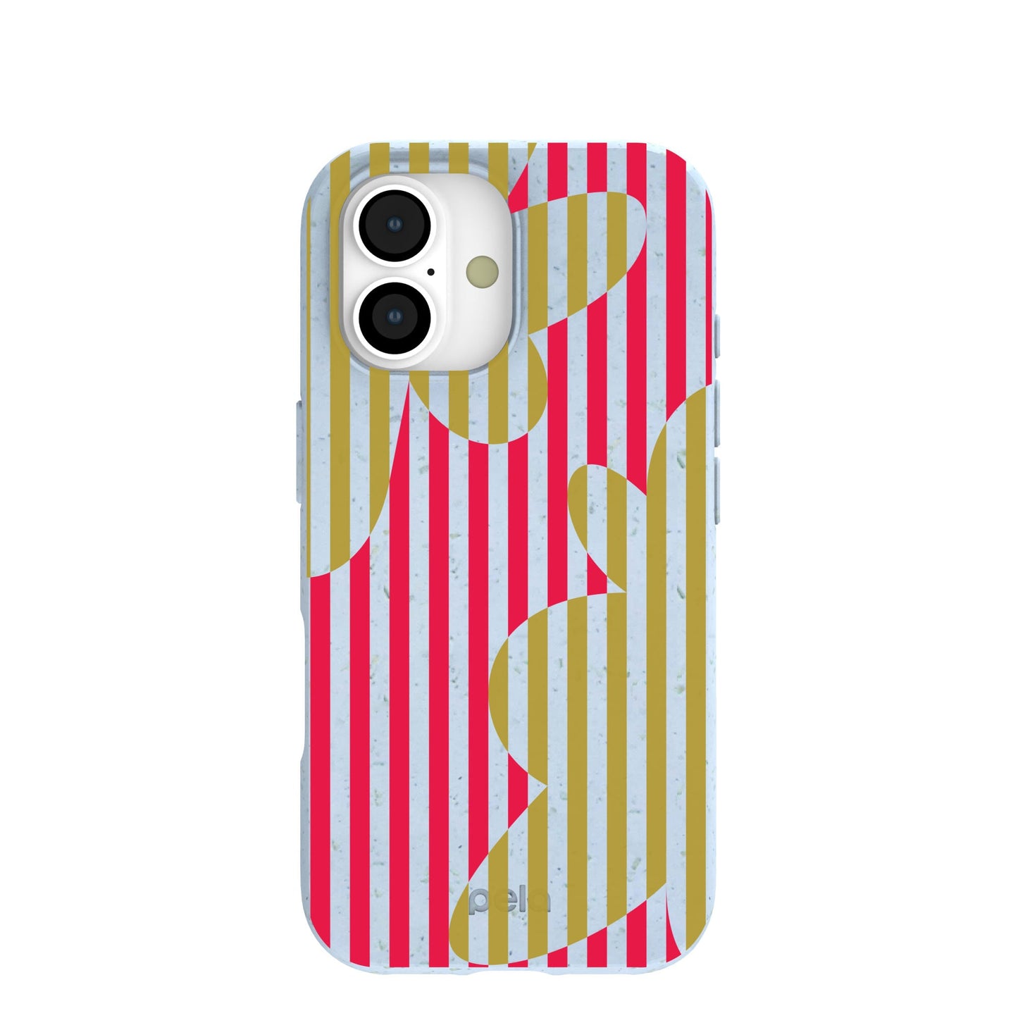 Powder Blue Blooming Stripes iPhone 17 Case