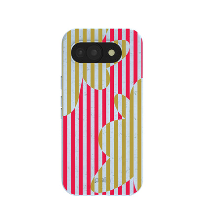 Powder Blue Blooming Stripes Google Pixel 10a Case