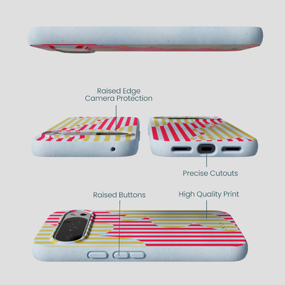 Powder Blue Blooming Stripes Google Pixel 10 Pro XL Case