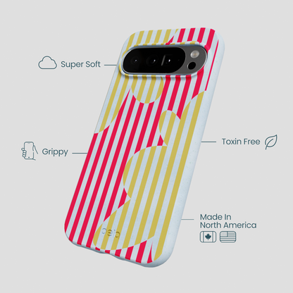 Powder Blue Blooming Stripes Google Pixel 10 Pro XL Case