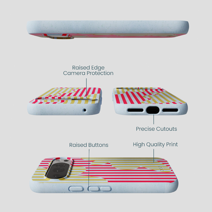 Powder Blue Blooming Stripes Google Pixel 10/10 Pro Case