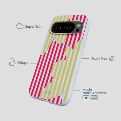 Powder Blue Blooming Stripes Google Pixel 10/10 Pro Case