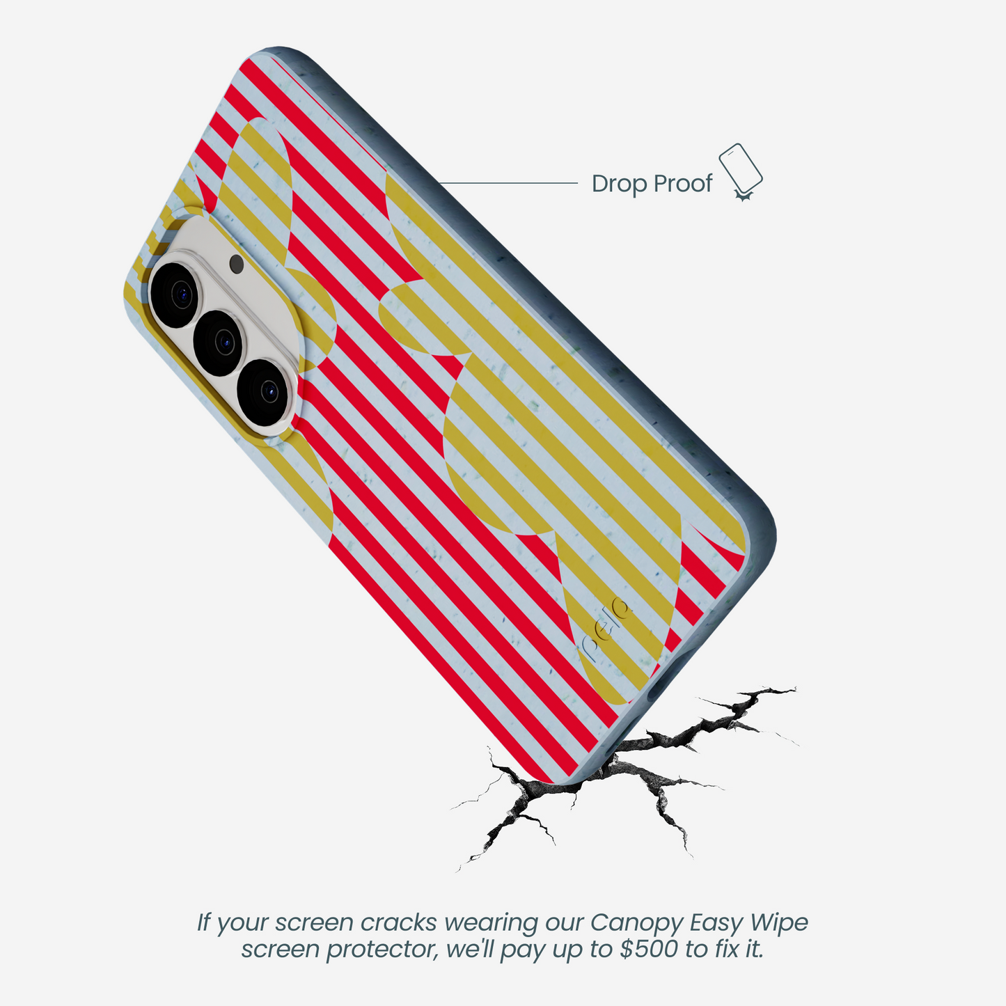 Powder Blue Blooming Stripes Samsung Galaxy S26 Case