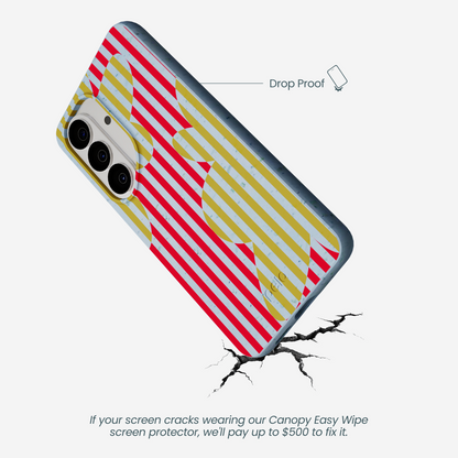 Powder Blue Blooming Stripes Samsung Galaxy S26 Case