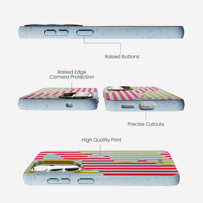Powder Blue Blooming Stripes Samsung Galaxy S26 Case