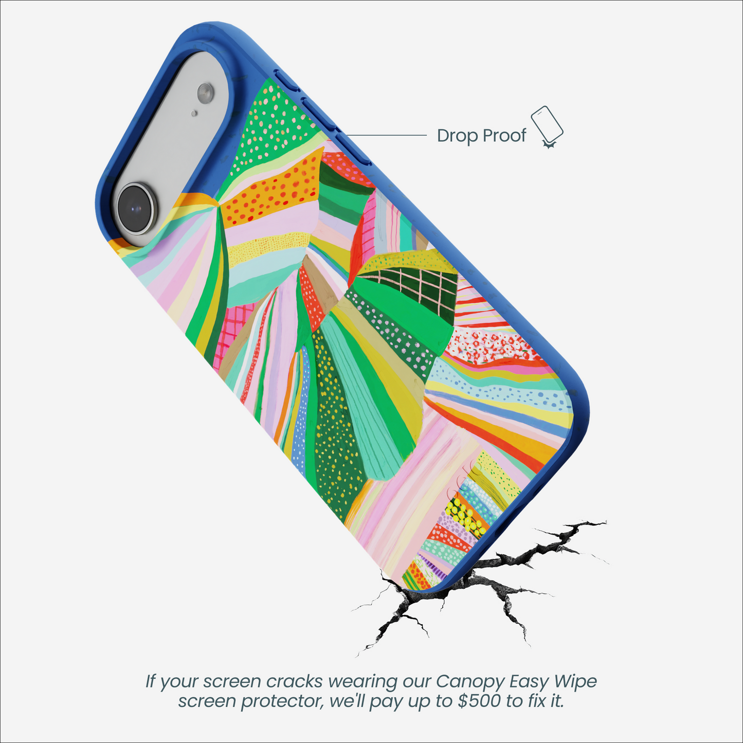 Electric Blue Bloomstatic iPhone Air Case