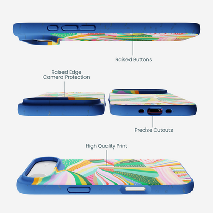 Electric Blue Bloomstatic iPhone Air Case