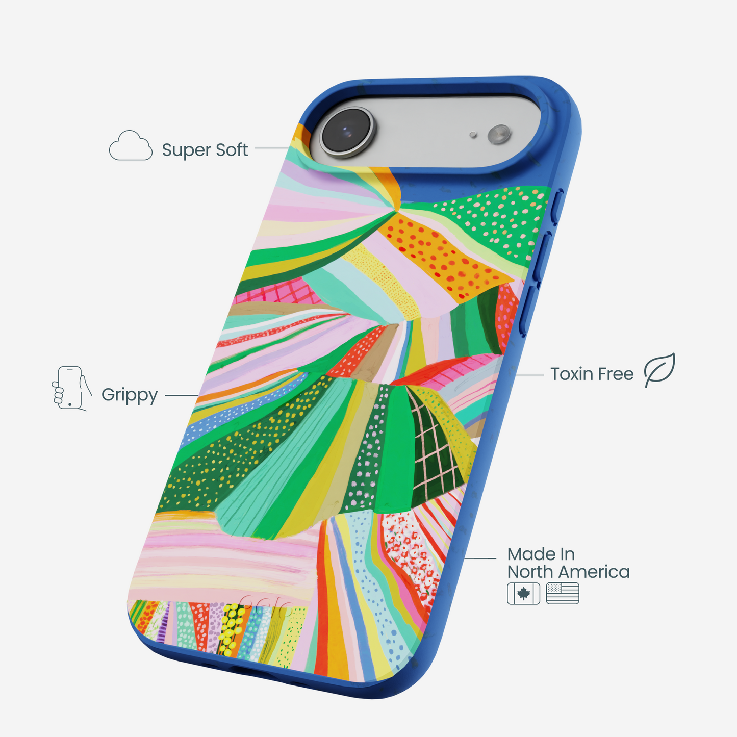 Electric Blue Bloomstatic iPhone Air Case
