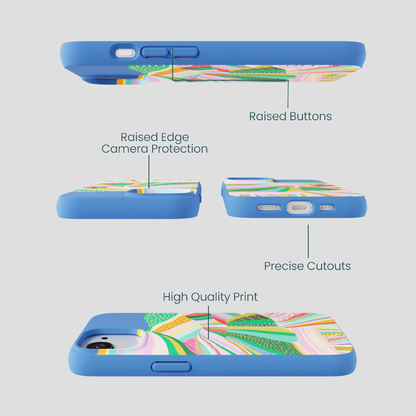 Electric Blue Bloomstatic iPhone 16e/17e Case