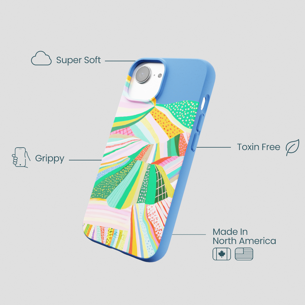 Electric Blue Bloomstatic iPhone 16e/17e Case