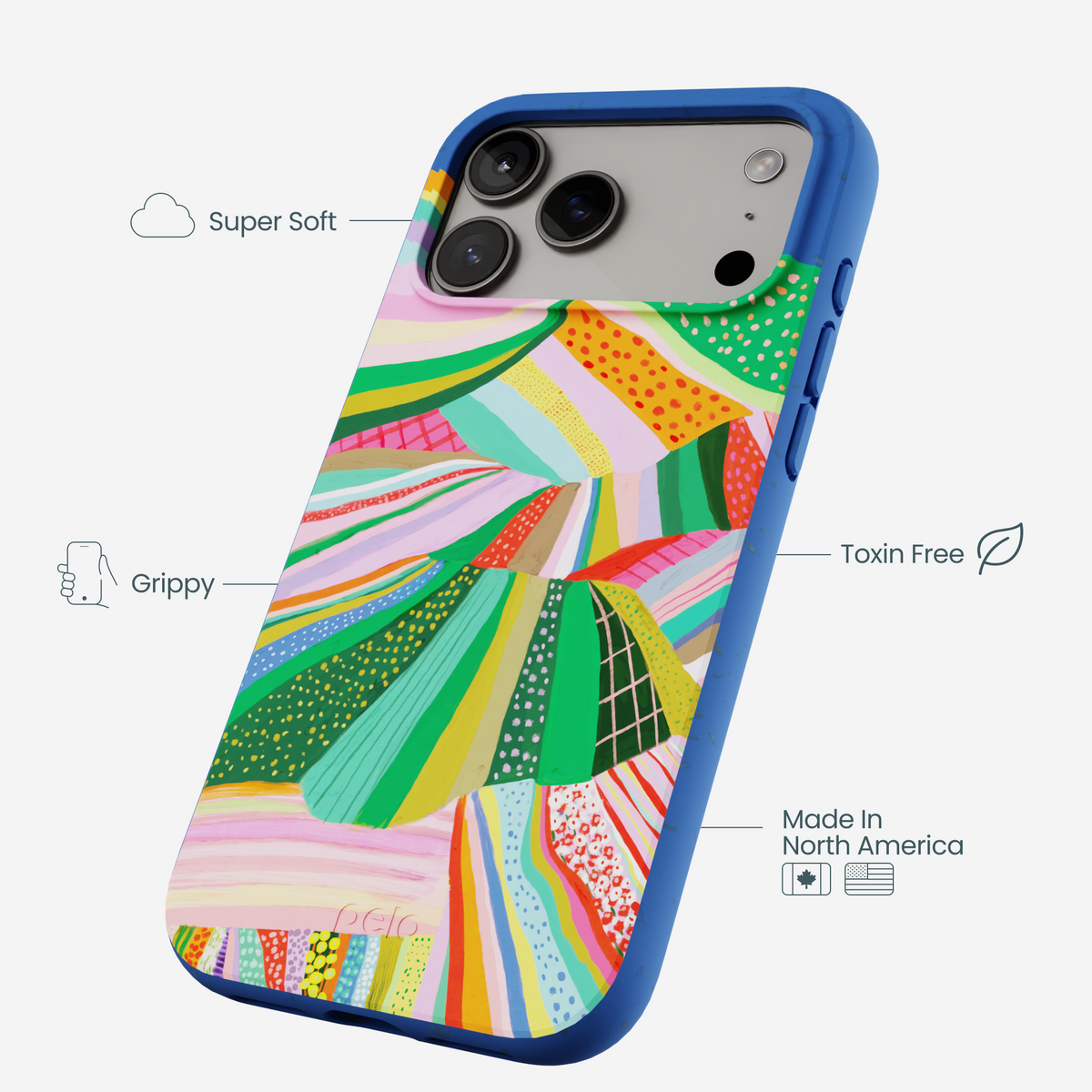 Electric Blue Bloomstatic iPhone 17 Pro Max Case