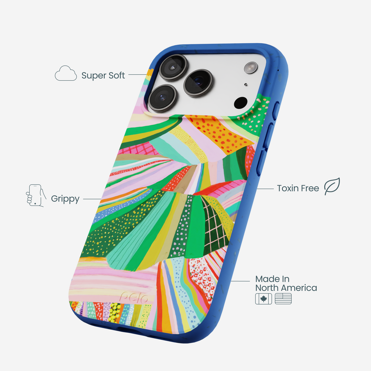 Electric Blue Bloomstatic iPhone 17 Pro Case