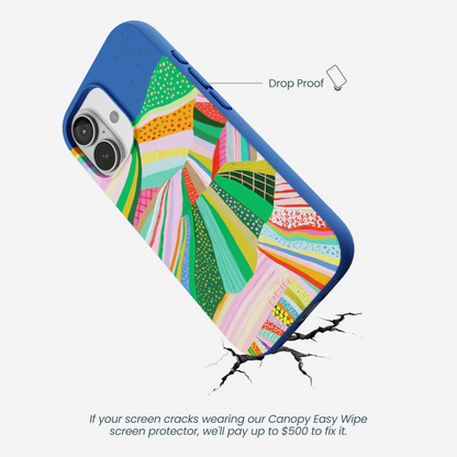Electric Blue Bloomstatic iPhone 17 Case