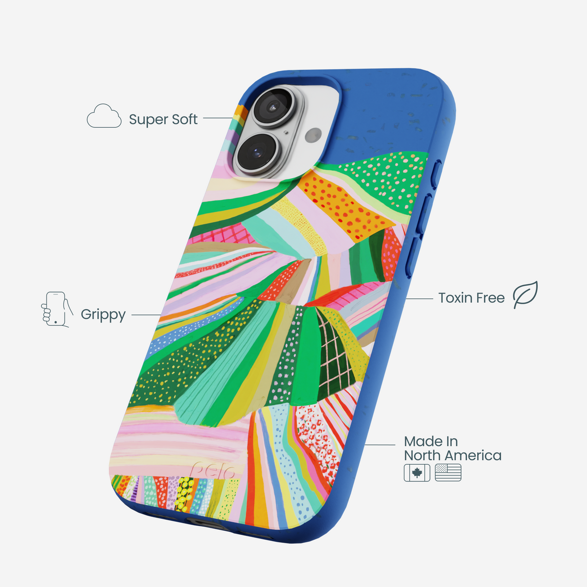 Electric Blue Bloomstatic iPhone 17 Case