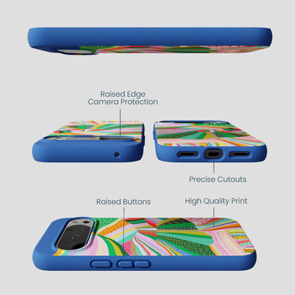 Electric Blue Bloomstatic Google Pixel 10 Pro XL Case