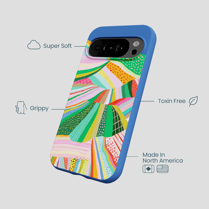 Electric Blue Bloomstatic Google Pixel 10/10 Pro Case