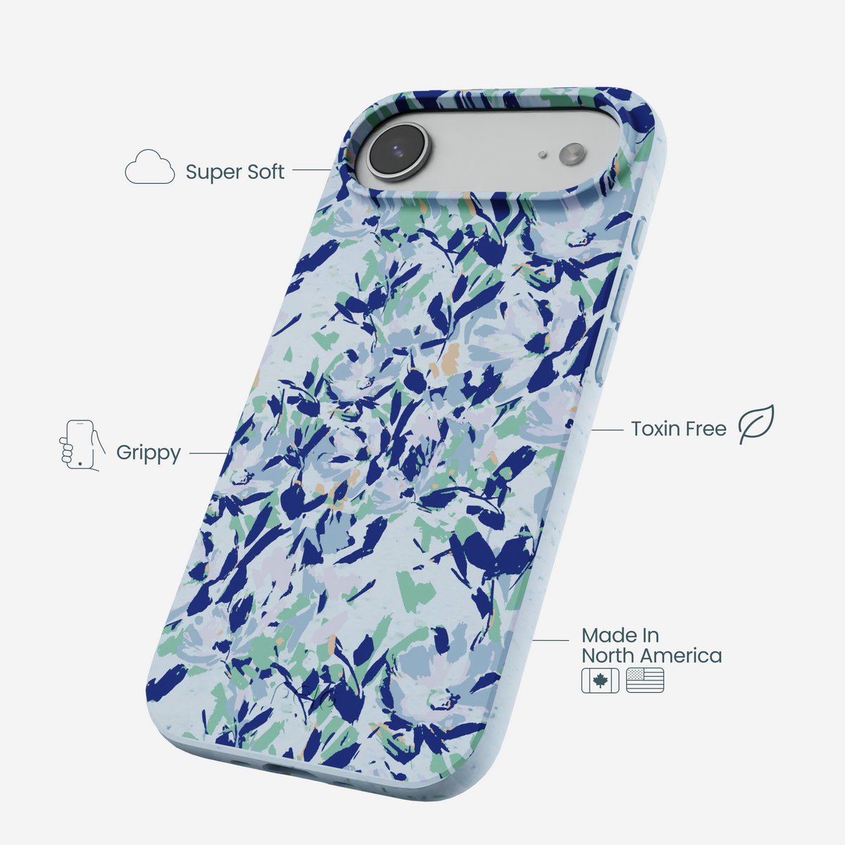 Powder Blue Blue Blooms iPhone 17 Air Case