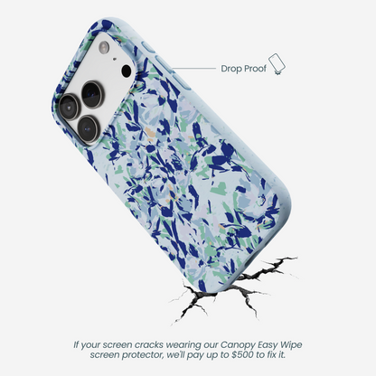 Powder Blue Blue Blooms iPhone 17 Pro Case