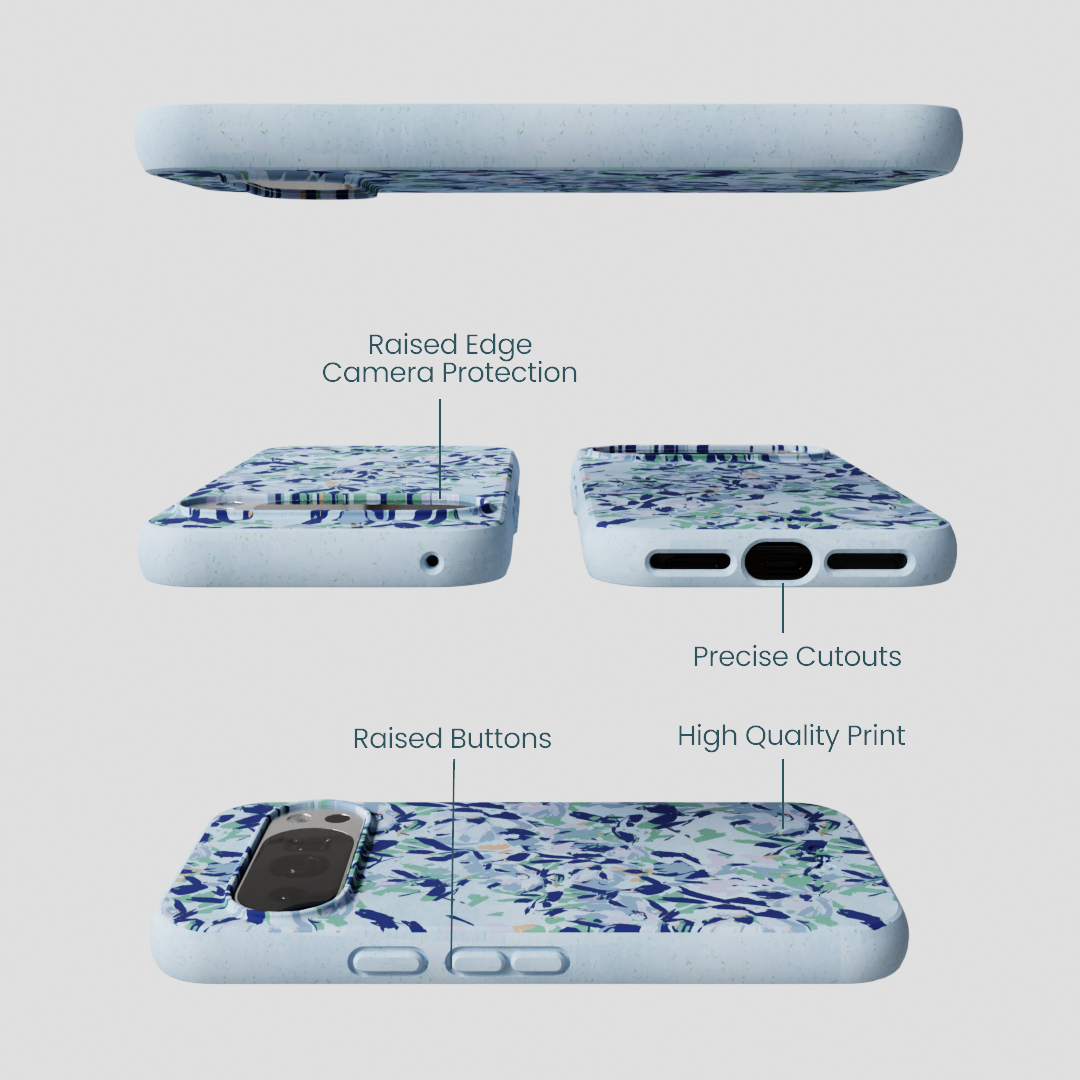 Powder Blue Blue Blooms Google Pixel 10/10 Pro Case