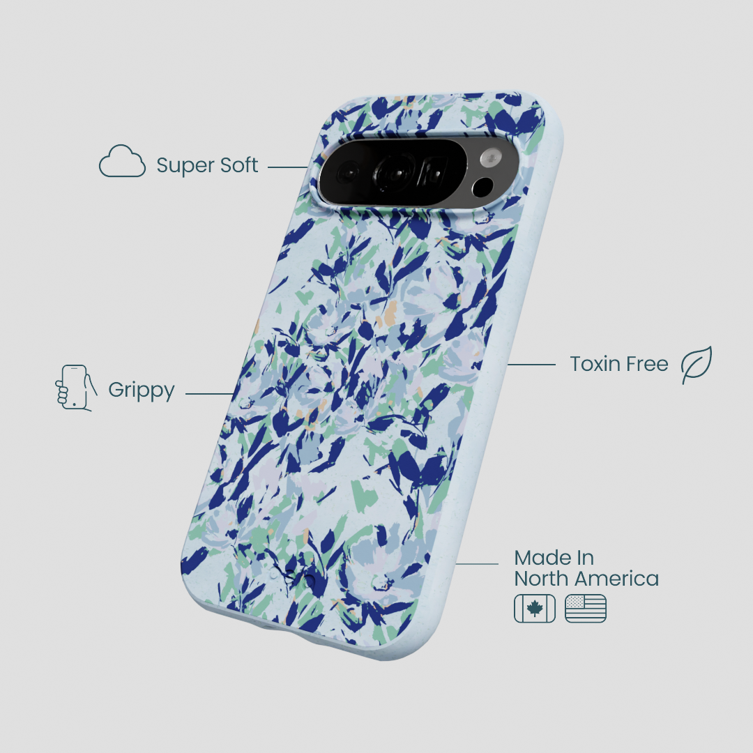 Powder Blue Blue Blooms Google Pixel 10/10 Pro Case
