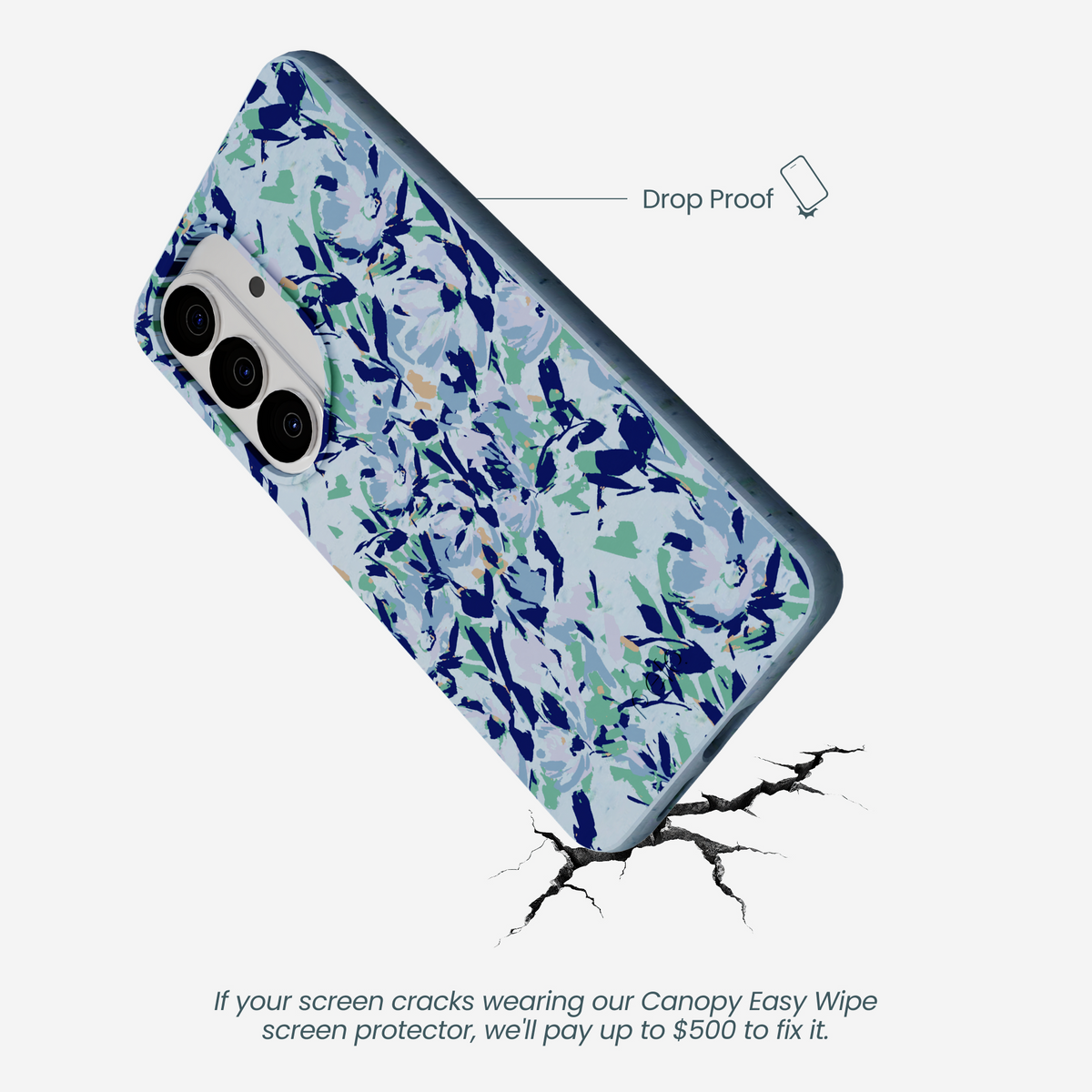 Powder Blue Blue Blooms Samsung Galaxy S26 Case