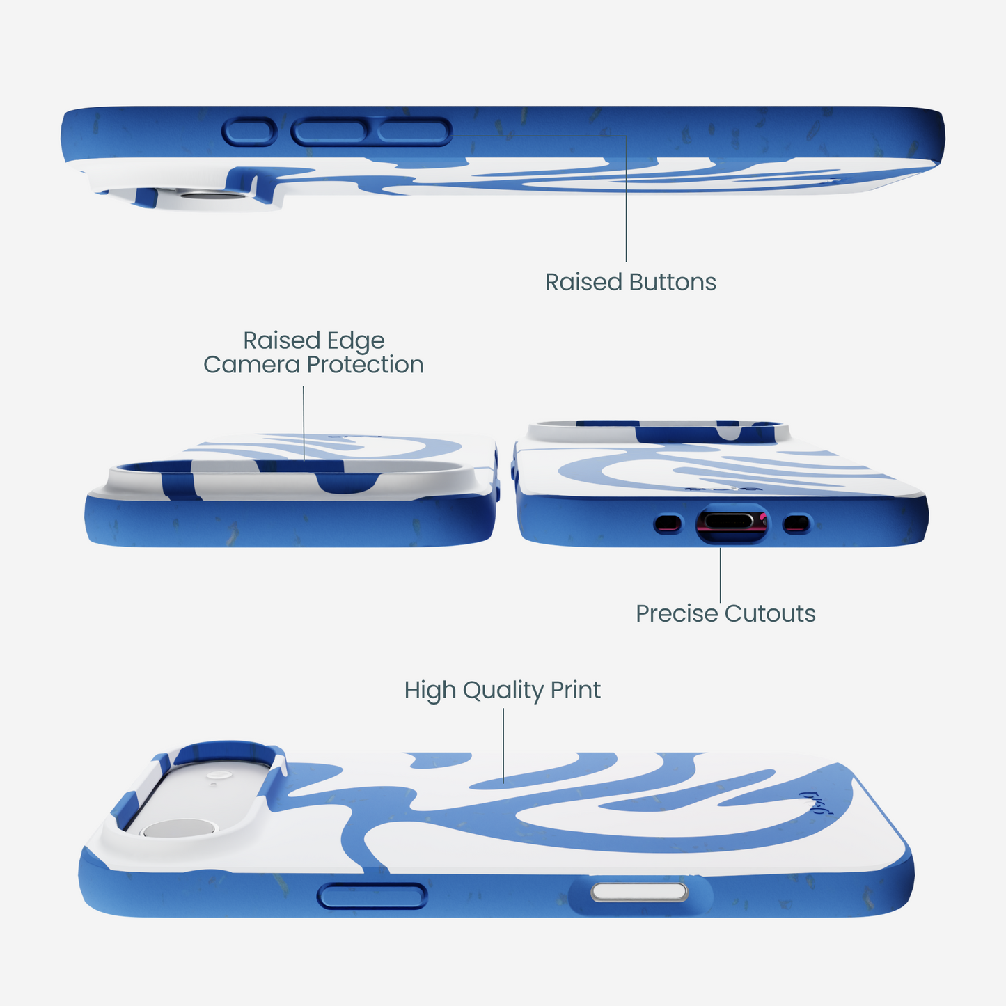 Electric Blue Blue Crush iPhone Air Case