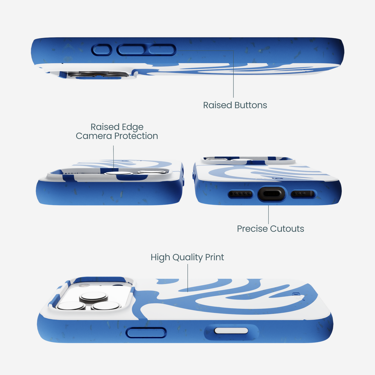 Electric Blue Blue Crush iPhone 17 Pro Case