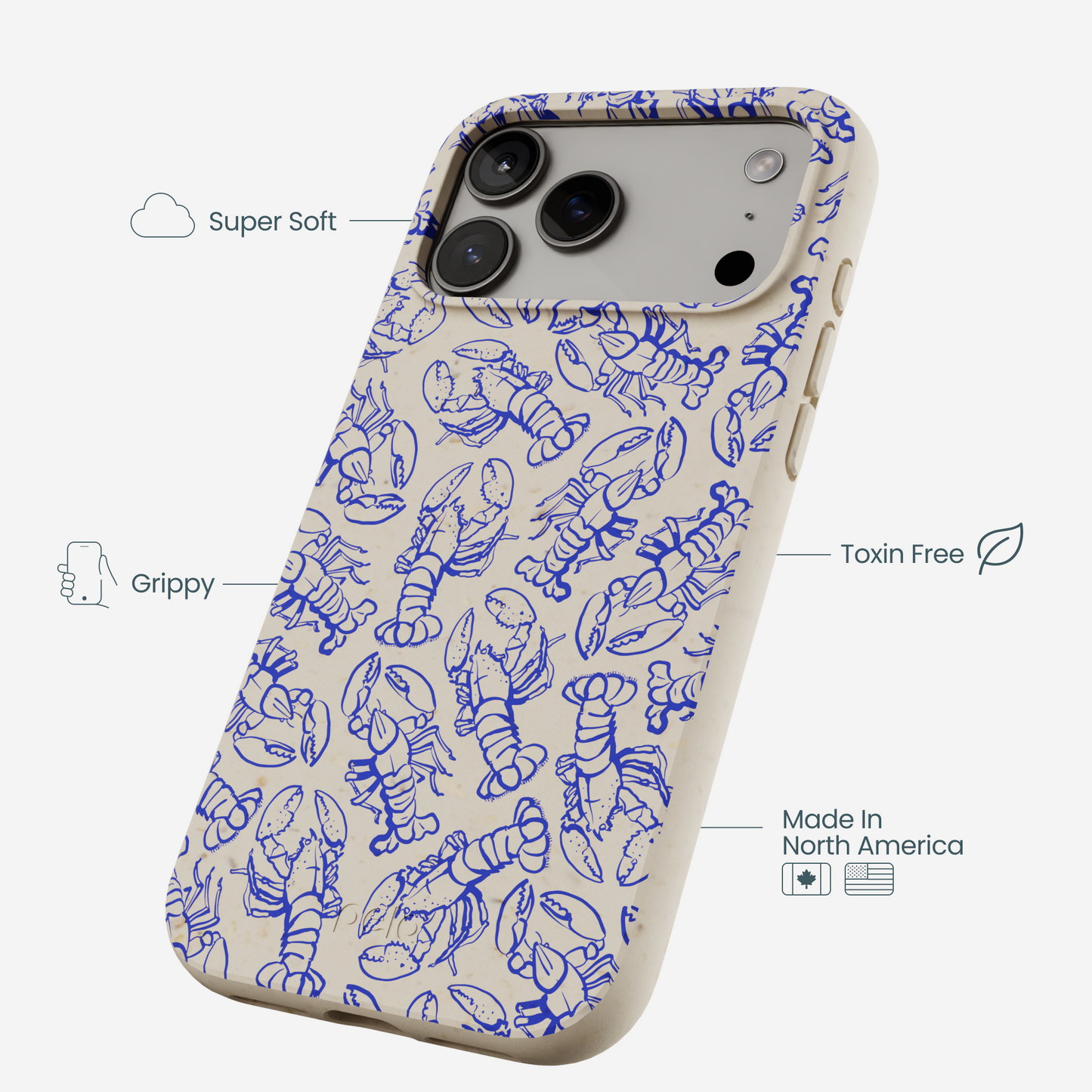 London Fog Blue Lobster iPhone 17 Pro Max Case
