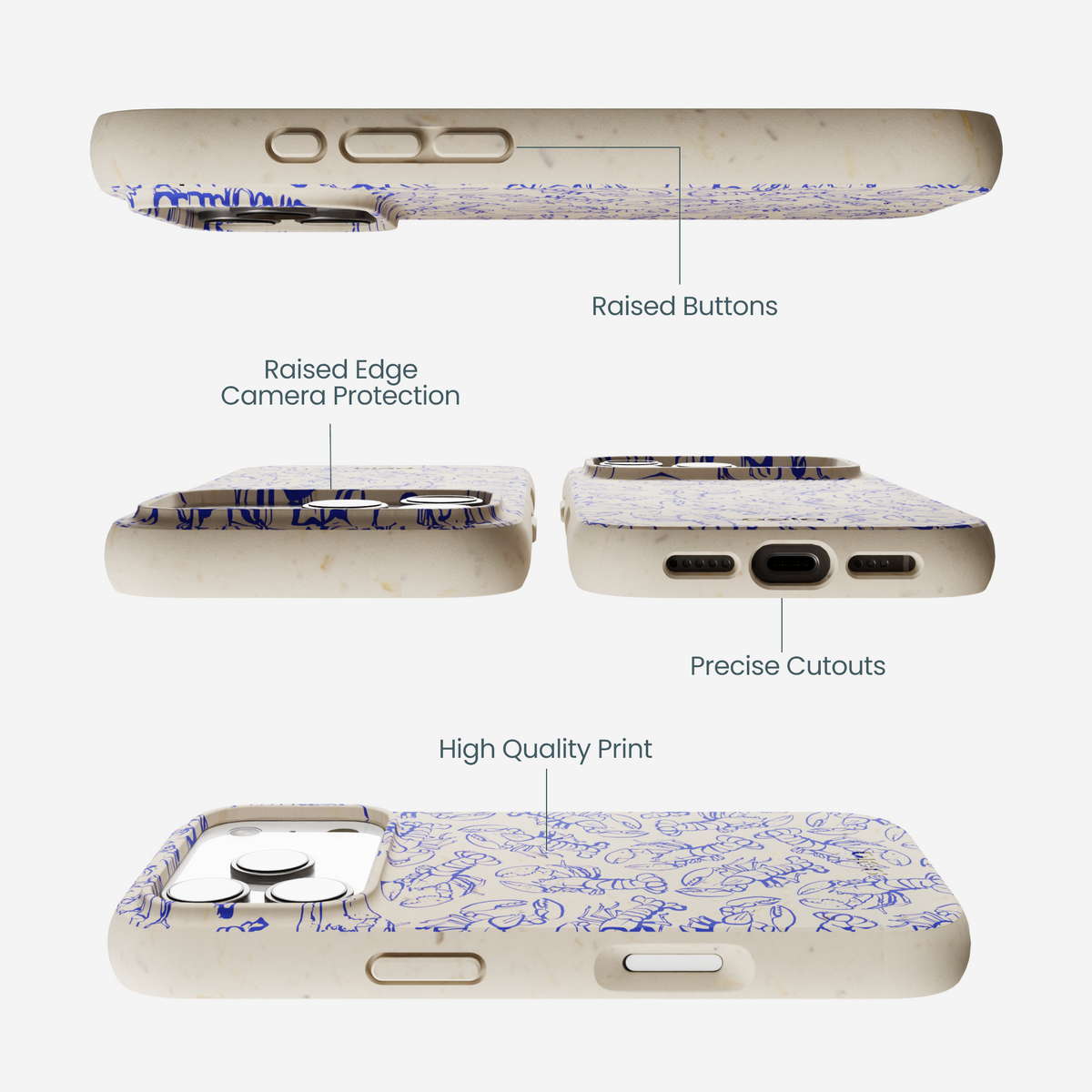 London Fog Blue Lobster iPhone 17 Pro Case