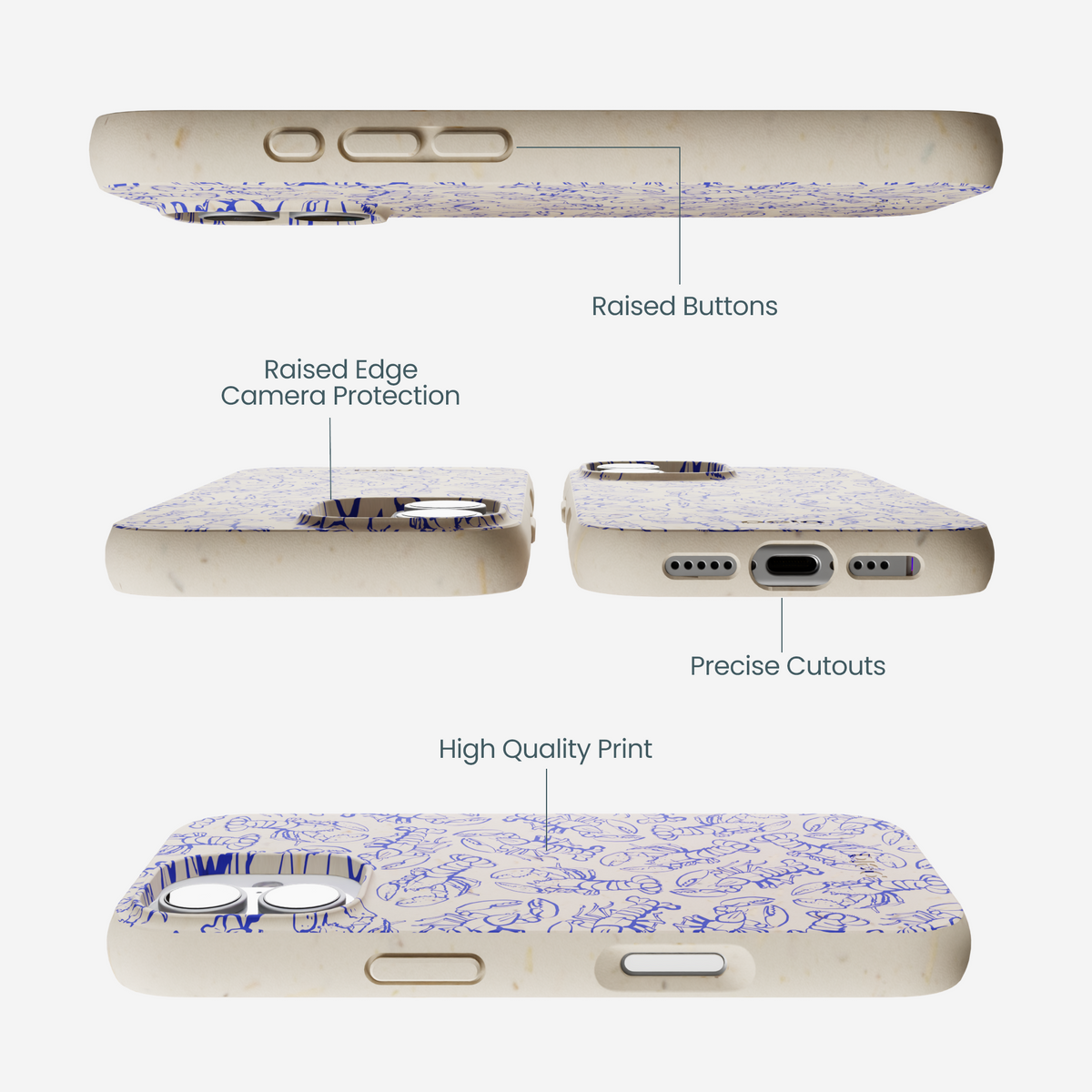 London Fog Blue Lobster iPhone 17 Case