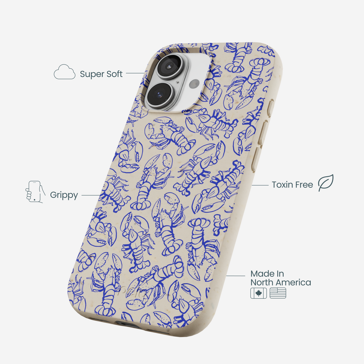 London Fog Blue Lobster iPhone 17 Case