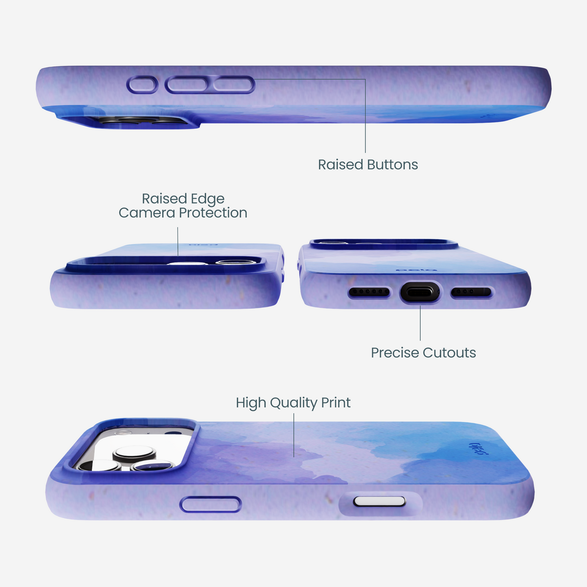 Lavender Blue Reflections iPhone 17 Pro Max Case