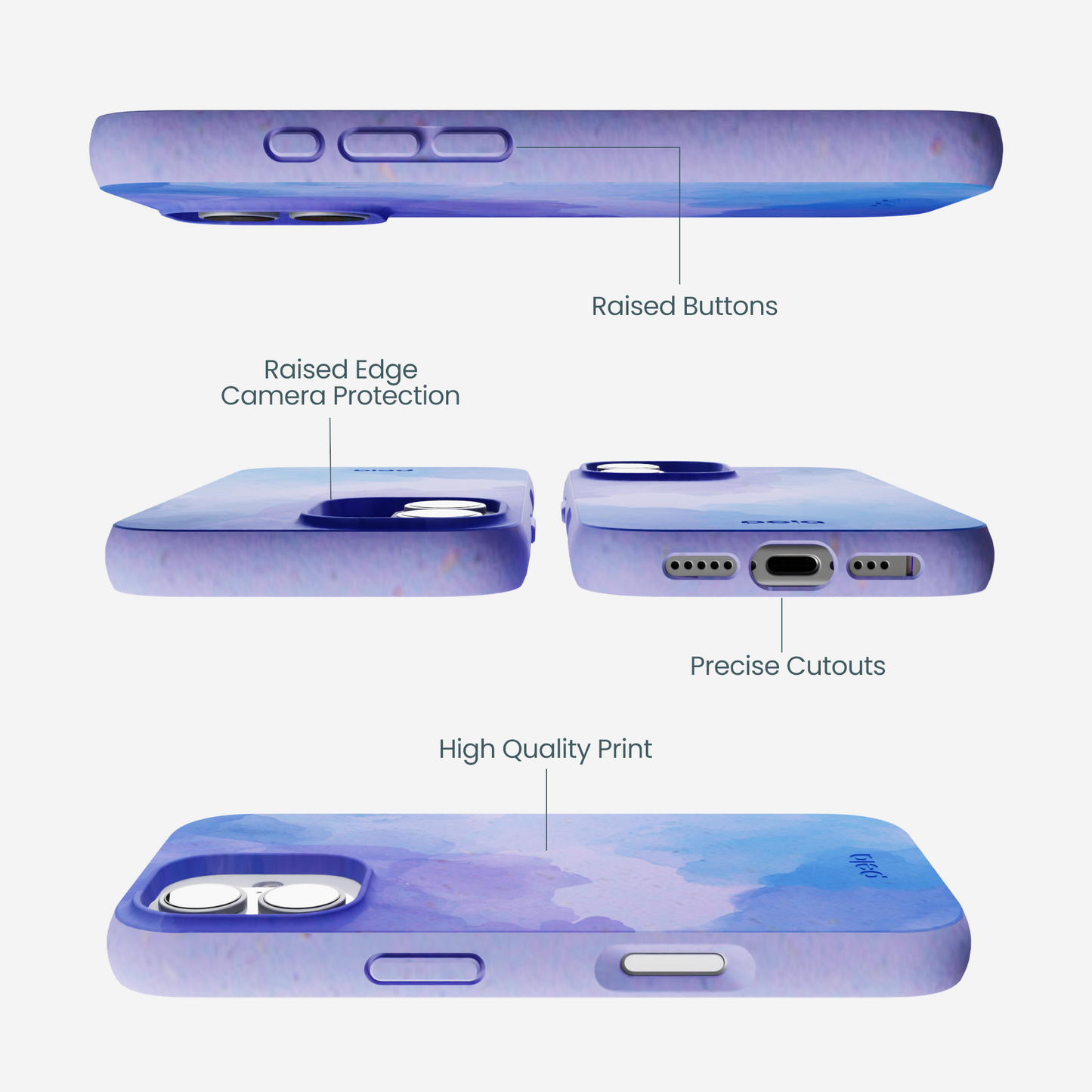Lavender Blue Reflections iPhone 17 Case