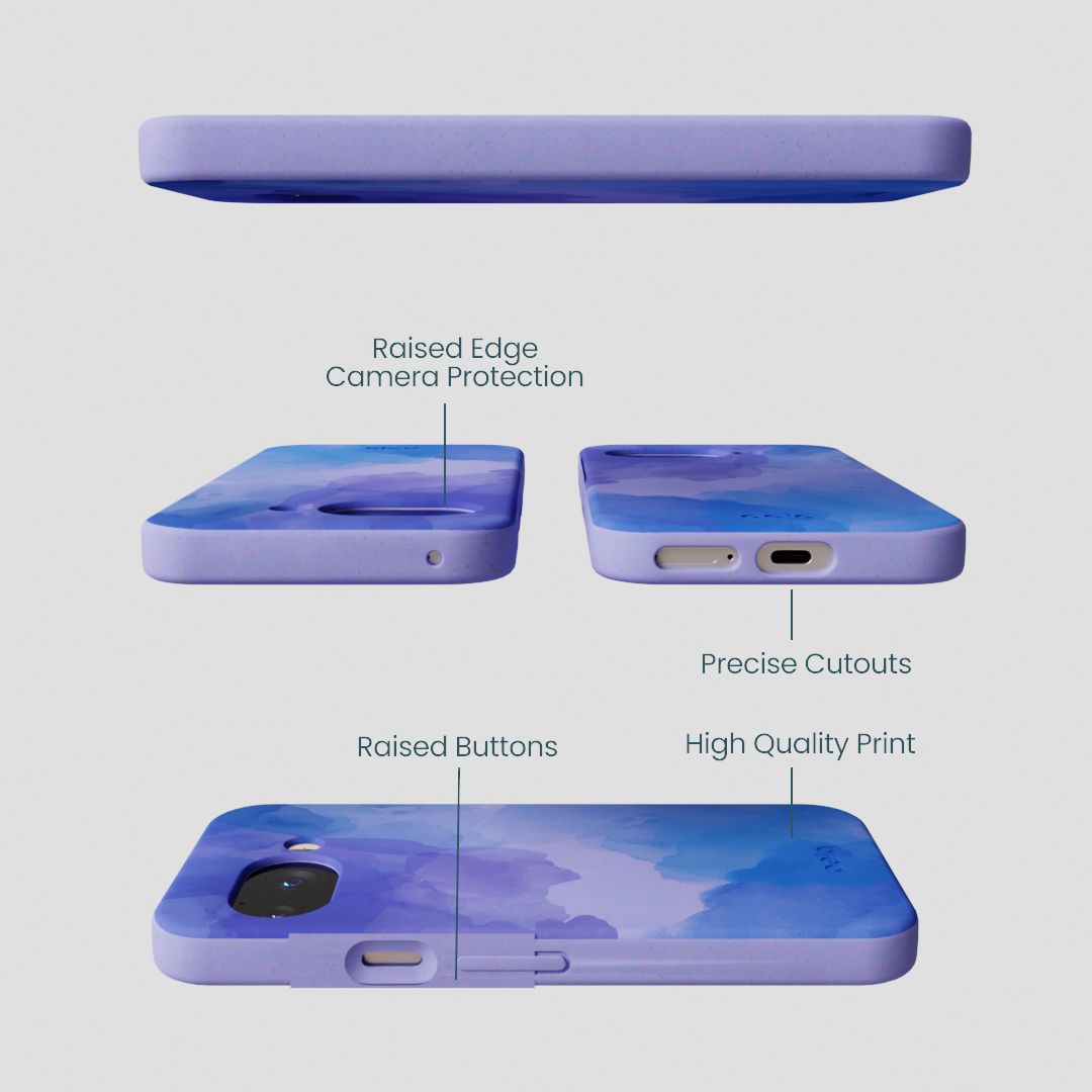 Lavender Blue Reflections Google Pixel 9a Case