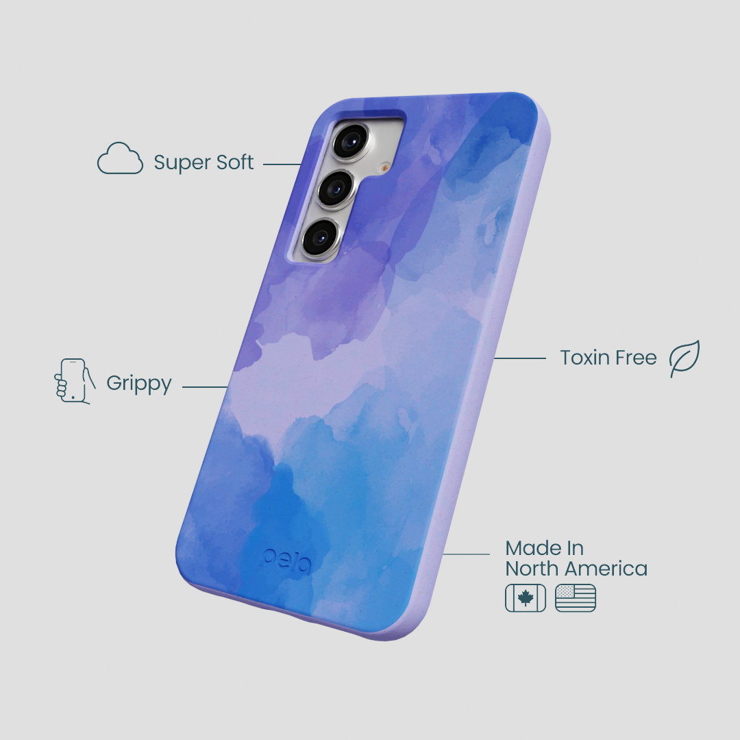 Lavender Blue Reflections Samsung Galaxy S25 Case