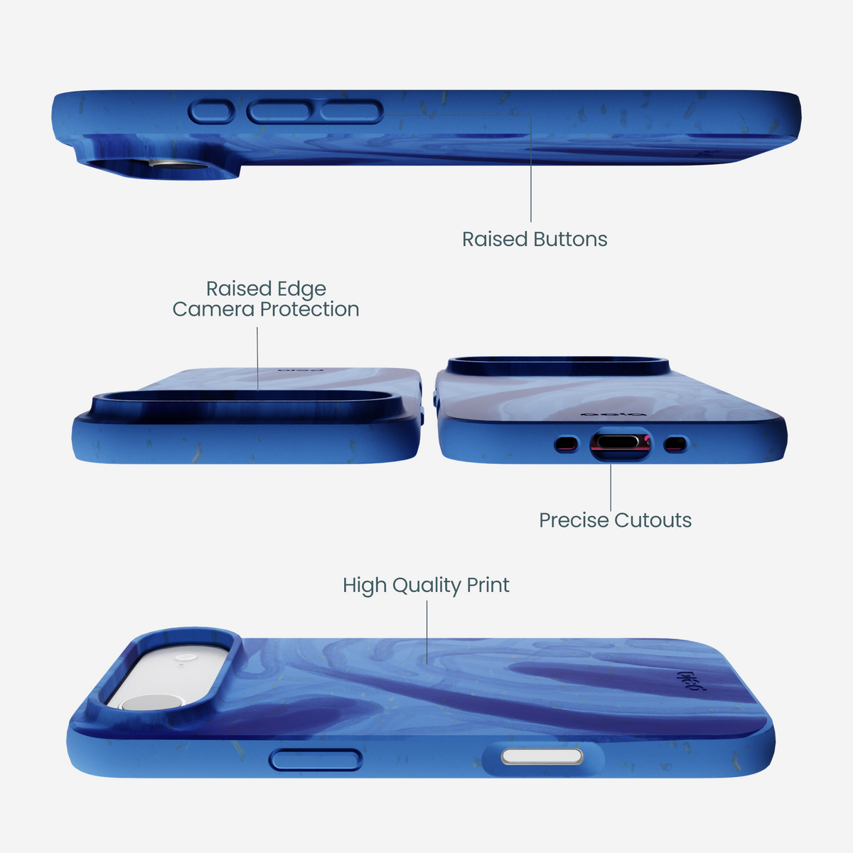 Electric Blue Blue Study iPhone Air Case