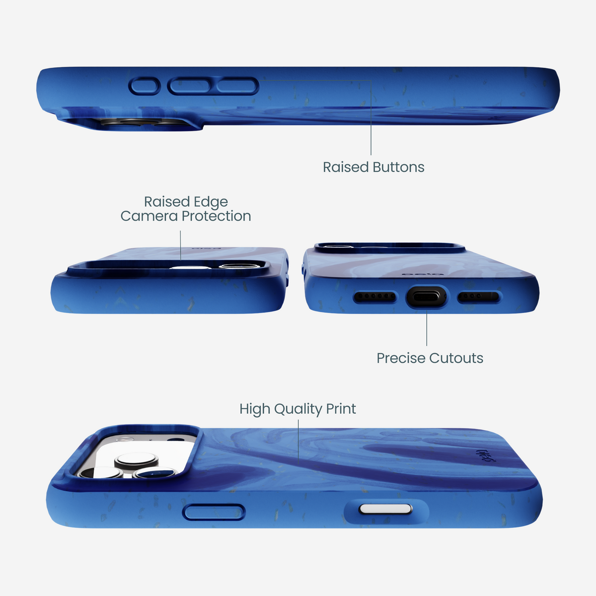 Electric Blue Blue Study iPhone 17 Pro Max Case