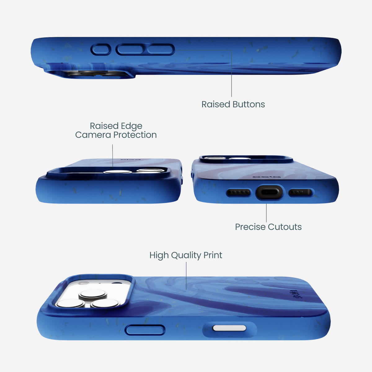 Electric Blue Blue Study iPhone 17 Pro Case