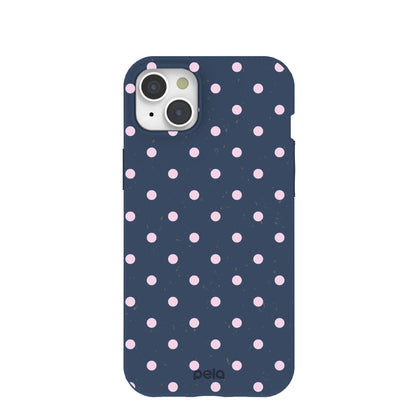 Navy Blue Blush Pop iPhone 15 Plus Case