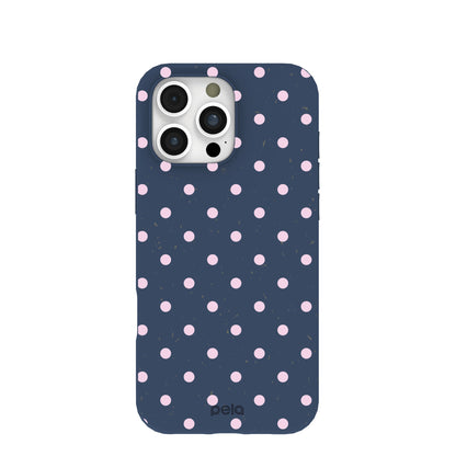 Navy Blue Blush Pop iPhone 16 Pro Max Case