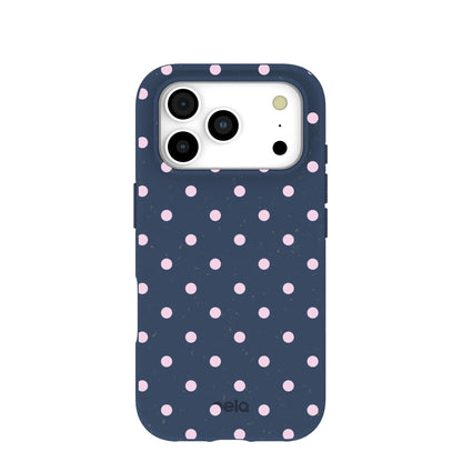 Navy Blue Blush Pop iPhone 17 Pro Case