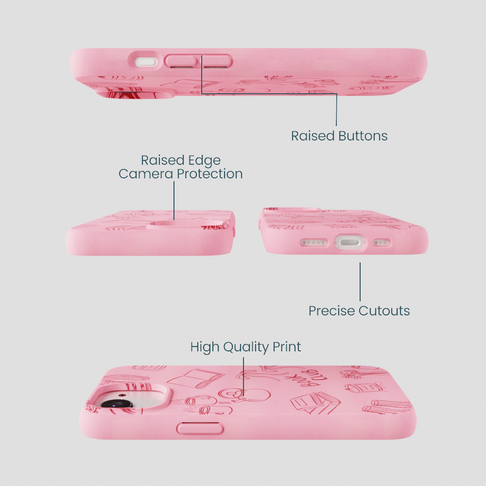 Bubblegum Pink Book Club iPhone 16e/17e Case