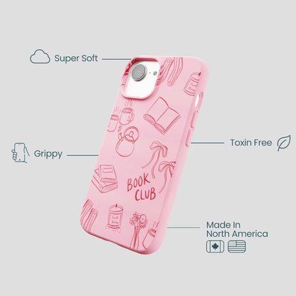Bubblegum Pink Book Club iPhone 16e/17e Case
