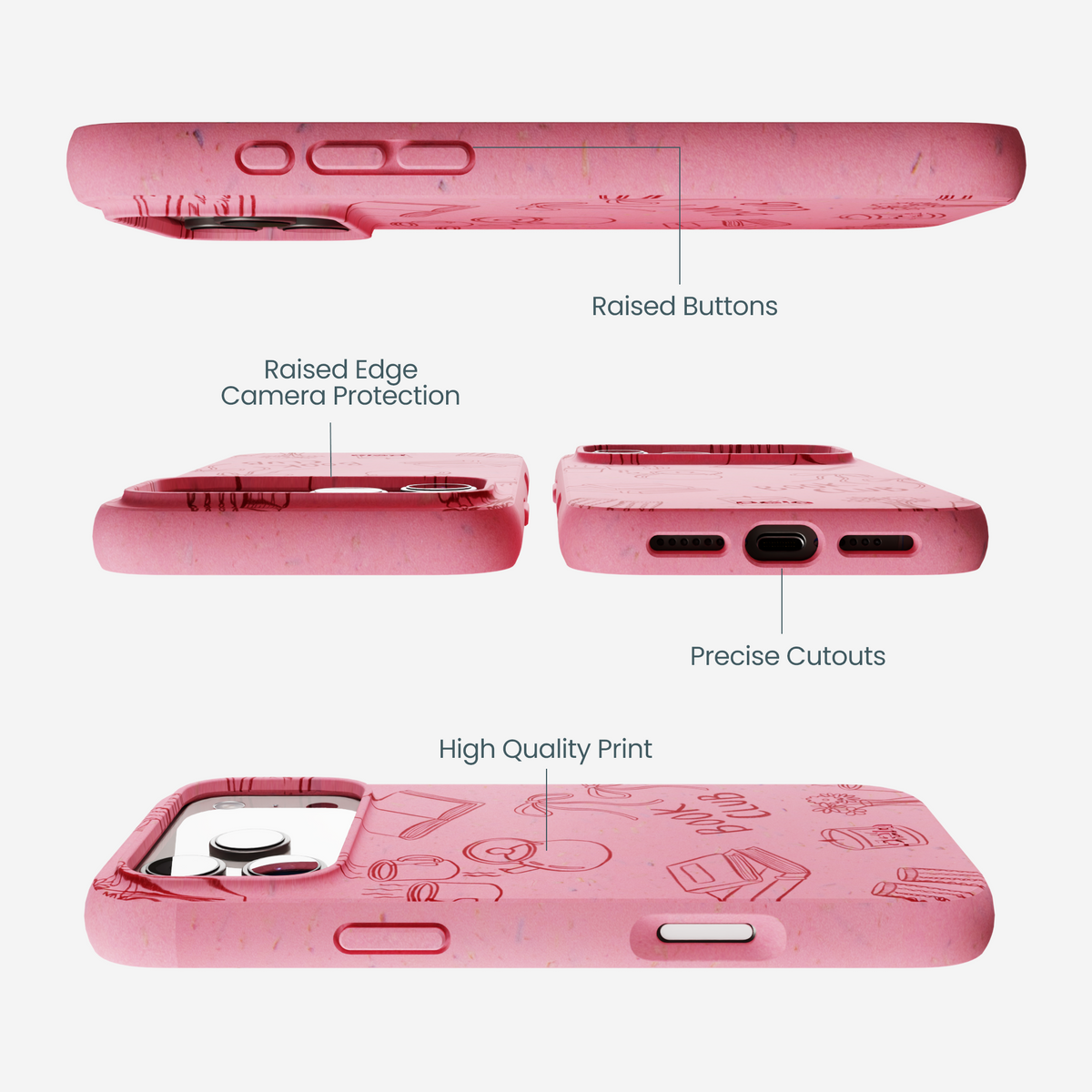 Bubblegum Pink Book Club iPhone 17 Pro Max Case