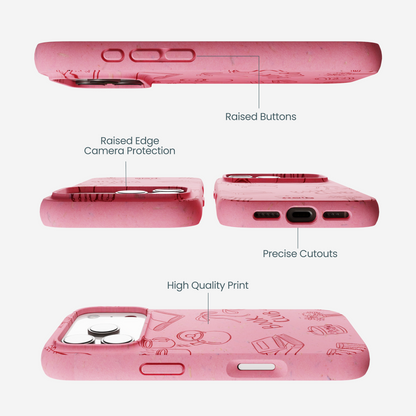 Bubblegum Pink Book Club iPhone 17 Pro Case