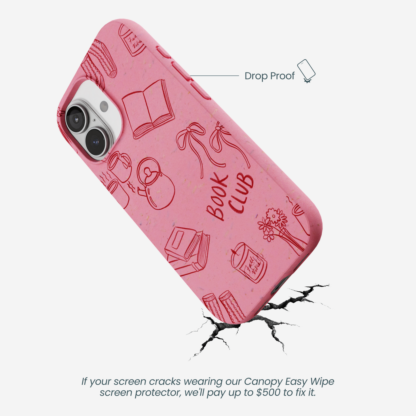 Bubblegum Pink Book Club iPhone 17 Case